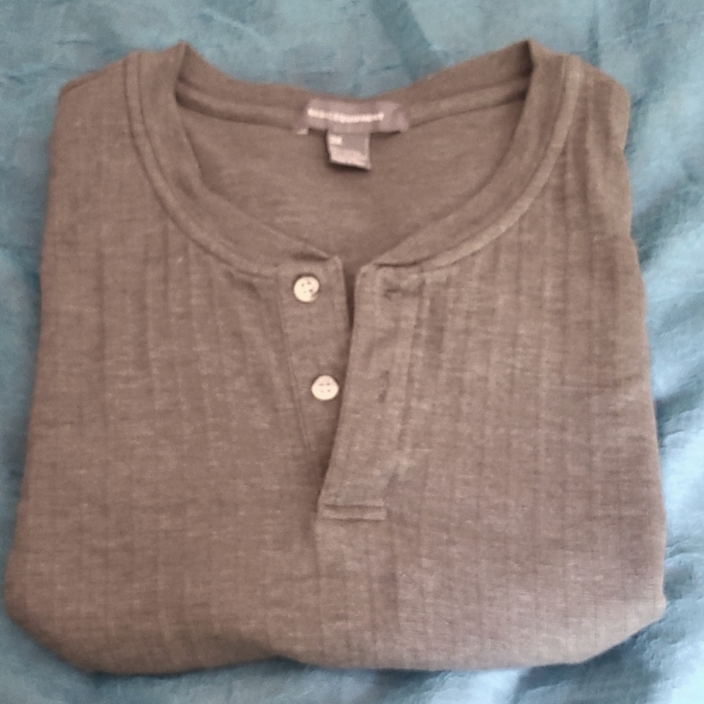 2X Men's Basic Equipmentshirt. Green Heather & vertically ribbed
